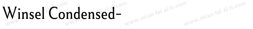 Winsel Condensed字体转换